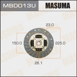 диск сцепления!\ Mitsubishi Pajero 2.5D-2.8D 86>/L200/L300 2.5D/TD 88> MBD013U MASUMA