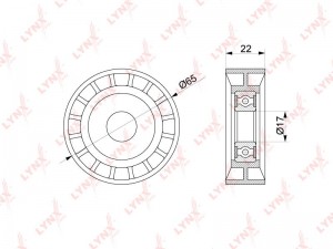 Ролик натяжного механизма / приводной PB-5261 PB-5261 LYNXAUTO
