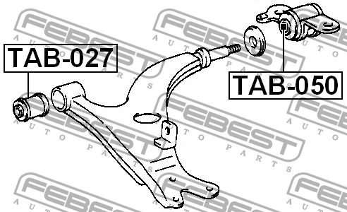 Сайлентблок рычага задний без кроншт TOYOTA RAV4 SXA1# 1994.04-2000.08 TAB-050 TAB-050 FEBEST