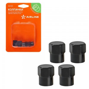 Колпачок камеры K-4 (черные, металл) 4 шт. AVC20 AIRLINE