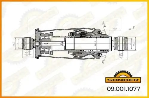Амортизатор кабины MAN о.н 81417226069 — 2 года безусловной гарантии 090011077 SONDER
