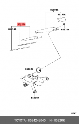 ЩЕТКА СТЕКЛООЧИСТИТЕЛЯ ЗАДНЯЯ RAV4 13- 85242-42040 85242-42040 TOYOTA