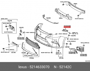 КРОНШТЕЙН БАМПЕРА 52146-33070 TOYOTA