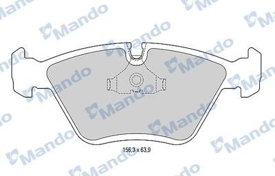 Колодки тормозные BMW 3 (E36),5 (E28),7 (E32) передние (4шт.) MANDO MBF015566 MANDO
