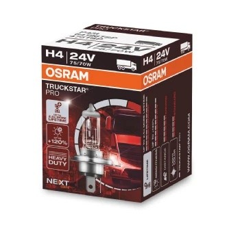 Лампа 24V H4 75/70W P43t-38 +100% Truckstar Pro OSRAM 64196TSP OSRAM