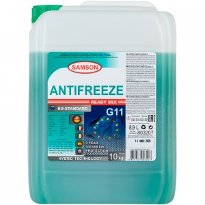 Samson EU-Standard G11 10KG антифриз! зеленый, готовый\ 803207 SAMSON