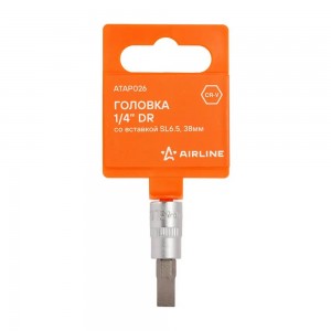 Головка 1/4 со вставкой SL6.5, L=38мм (ATAP026) ATAP026 AIRLINE