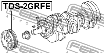 Шкив коленвала TOYOTA RAV4 ACA3#,ALA3#,GSA33,ZSA3# 2005.11-2012.12 TDS-2GRFE TDS-2GRFE FEBEST