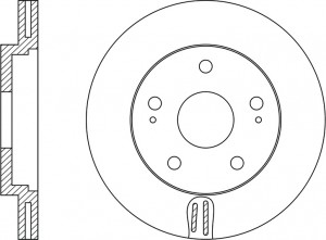 Диск тормозной передние MITSUBISHI OUTLANDER 03/CITROEN C-CROSSER/PEUGEOT 4007 R RN1403 NIBK