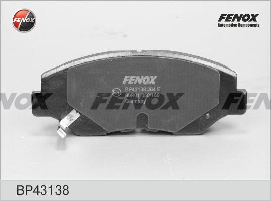 Колодки диск передние CR-V II, Accord VIII BP43138 BP43138 FENOX
