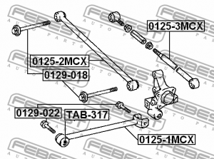Рычаг подвески 0125-1MCX 0125-1MCX FEBEST