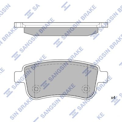 Колодки тормозные дисковые Renault Megane Sedan/Coupe 08 SP1839 SP1839 SANGSIN