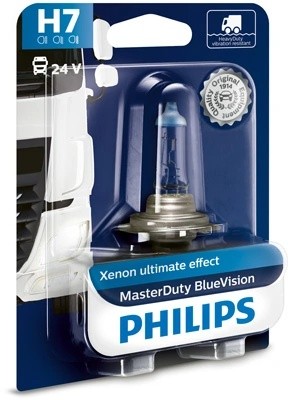 Лампа 24V H7 70W PX26d блистер (1шт.) Master Duty Blue Vision PHILIPS 13972MDBVB1 PHILIPS