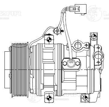 Компрессор кондиционера для а/м Toyota Land Cruiser 200 (07-) 4.5D/4.6i LCAC1990 LCAC1990 LUZAR