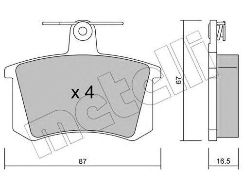 AUDI 80/100/A4/A6/ FIAT CROMA 87.6x67.5x16.6 22-0048-0 METELLI