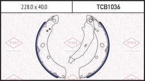 Колодки тормозные барабанные VW Polo Sedan 11- TCB1036 TCB1036 TATSUMI