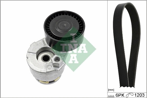 Комлект приводного ремня RENAULT LOGAN +AC -PS 529000910 529 0009 10 INA