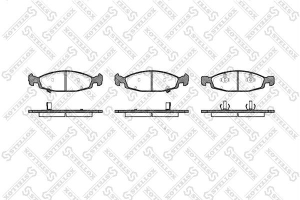 колодки дисковые п.! с антискр. пл.\ Jeep Grand Cherokee 4.0/4.7/2.7CRTi/3.0TD 9 747-002B-SX STELLOX