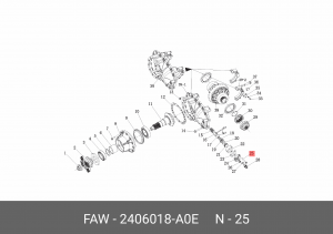 Болт FAW J7,4180 крышки цилиндра блокировки дифференциала OE 2406018-А0Е FAW