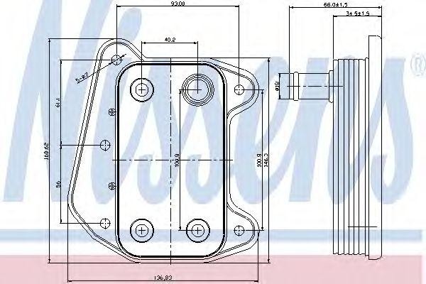 радиатор масляный!\ MB W203/W204/W210/W211/Sprinter/Vito 1.8-2.7i/CDi 99> 90622 NISSENS