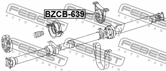 ПОДШИПНИК ПОДВЕСНОЙ КАРДАННОГО ВАЛА подходит для MERCEDES BENZ VITO/VIANO 639 20 BZCB-639 FEBEST