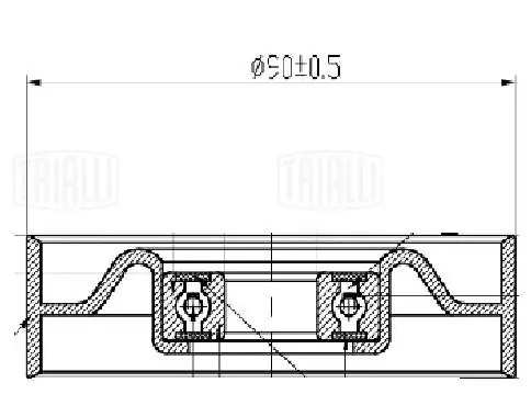 Ролик приводного ремня A/C+ натяжной CM5738 TRIALLI