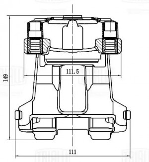 Суппорт торм. для а/м BMW 3 F30 11-/4 F30 13-/1 F20/F21 11- зад. лев. d42мм CF 0 CF084766 TRIALLI