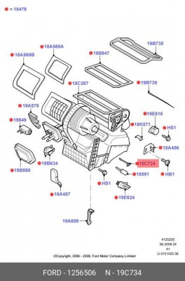 ДАТЧИК ТЕМПЕРАТУРЫ САЛОНАSENSOR 1256506 1 256 506 FORD