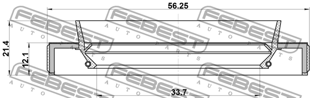 Сальник NISSAN Teana (08-),Murano (11-) коробки раздаточной FEBEST 95HBY-35561221L FEBEST