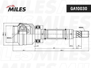 ШРУС внутренний VOLVO V70/850 2.0-2.5 91-00 (GSP 662015) GA10030 GA10030 MILES