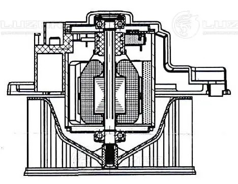 Мотор отопителя MITSUBISHI Pajero Sport (98-) салона LUZAR LFH1168 LUZAR