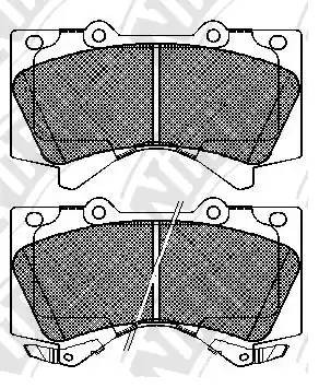 Колодки передние (TOYOTA LAND CRUISER J200 4.5D/4.7 07-/LEXUS LX570 08-) PN1541 PN1541 NIBK