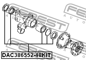 Подшипник ступицы задний SUBARU FORESTER 97-07 DAC386552-48KIT DAC386552-48KIT FEBEST