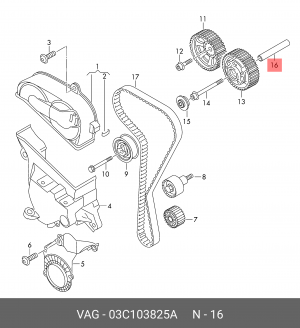Втулка VW Golf (12-) распредвала OE 03C 103 825 A VAG