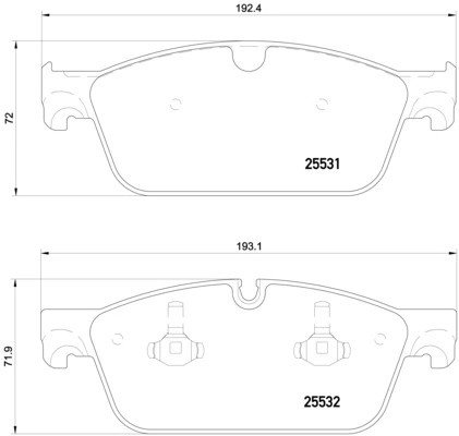 P50112 колодки дисковые передние!\ MB GL X166 3.0-4.5/2.2CDI 12> P50112 BREMBO