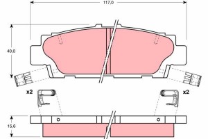 GDB1257 376 00 !колодки дисковые з.\ Lexus LS 400 89-92/ES 2.5/3.0 &24V 89> GDB1257 TRW