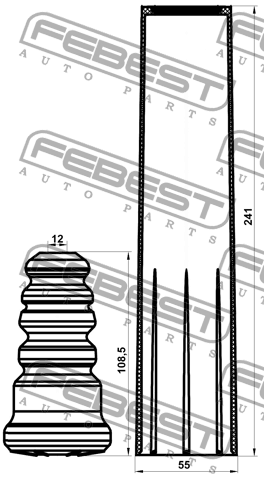 Комплект пылезащитный задний VOLVO S40 2004-2012 VLSHB-S40IIR-KIT VLSHB-S40IIR-KIT FEBEST