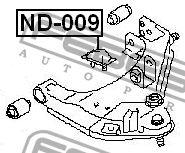 Отбойник передн подвески (на рычаге) NISSAN NP300, CABSTAR 06-, FRONTIER 02- ND- ND-009 FEBEST