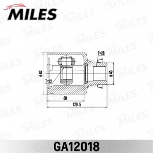 ШРУС внутренний правый MAZDA 3 BK 2003-2008 GA12018 GA12018 MILES