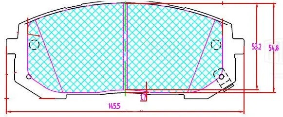 Колодки торм. для а.м Kia K5 (20-),Hyundai Sonata VIII (20-) диск. перед. (PF 12 PF1201 TRIALLI