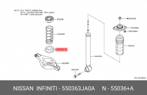 ОПОРА ПРУЖИНЫ РЕЗИНА 55036-3JA0A 55036-3JA0A NISSAN
