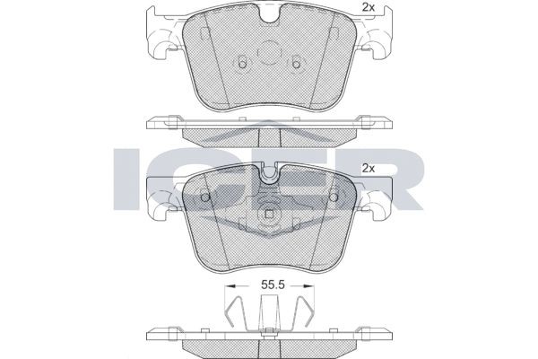 182166-203 колодки дисковые передние!\ Peugeot 3008 II/5008 II 1.6HD1-2.0HDi 16> 182166-203 ICER