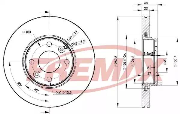 диск тормозной передний!\ Nissan Micra 1.0-1.5CDi 03> BD7795 FREMAX