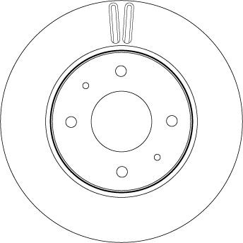 Диск тормозной передний MITSUBISHI GALANT VI, LANCER (CS) DF4809 DF4809 TRW
