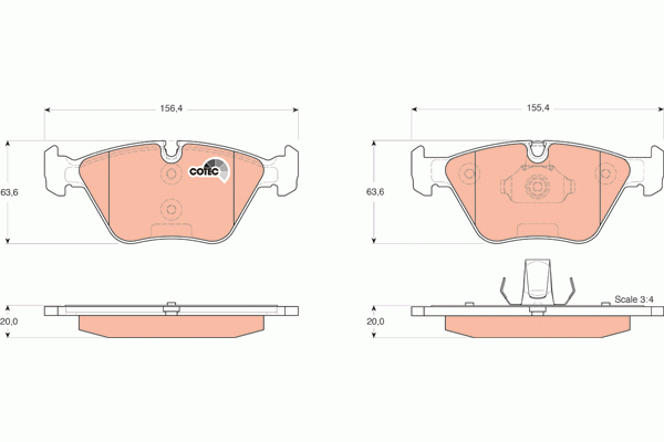 BMW X3 E83 (2004>)/3-СЕРИЯ E46 (1998-2005) GDB1531 TRW