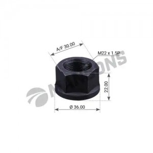 гайка колесная с юбкой !M22x1.5 H=22 SW30 \MB 750.024 MANSONS
