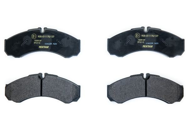 Колодки тормозные IVECO RENAULT дисковые (165x66x20) (4шт.) TEXTAR 2912112 TEXTAR