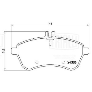 Колодки торм. Mercedes C (W204) (07-)/E (W212) (09-) диск. перед. 146x72 (PF 427 PF 4273 TRIALLI