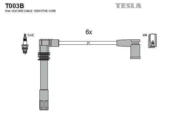 к-кт проводов!\ Audi A4/A6/A8 2.4/2.6/2.8 95> T003B TESLA