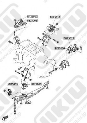 Опора двигателя  MAZDA 323 BJ Jan 98 Jan 4 MI25018 MI25018 JIKIU
